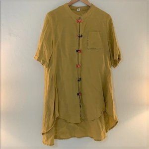 Korean Fashion; Linen Tunic/ Mini dress